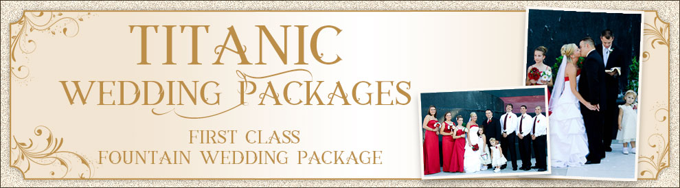 Titanic Pigeon Forge first class outdoor fountain wedding package
