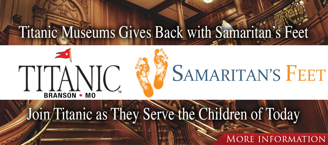 Titanic Museums Gives Back with Samaritan’s Feet. Join Titanic as They Serve the Children of Today.